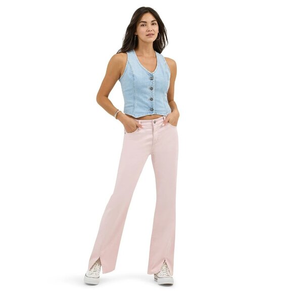 Lee Women's Heritage Mid Rise Bootcut, Size 16, Mid-Rise, Fitted, Pink Wash - Picture 3 of 6